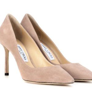 JIMMY CHOO Romy 85 suede pumps NUDE Size 36.5